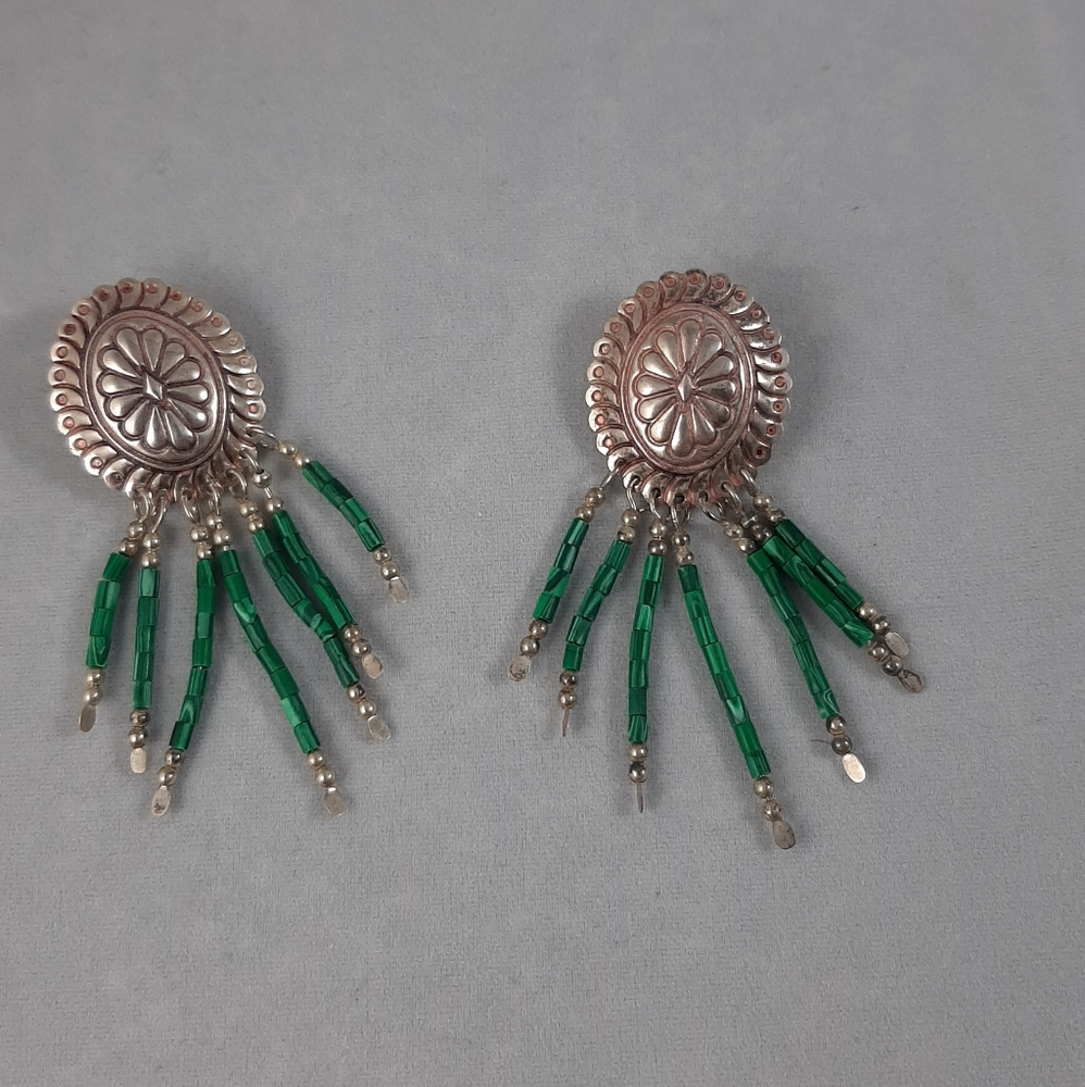 Vintage Navajo Sterling Silver Earrings